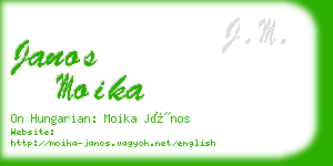 janos moika business card